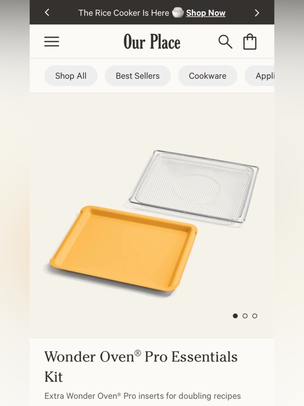NEW IN BOX - Our Place Wonder Oven Pro Essentials Kit in Egg Yolk